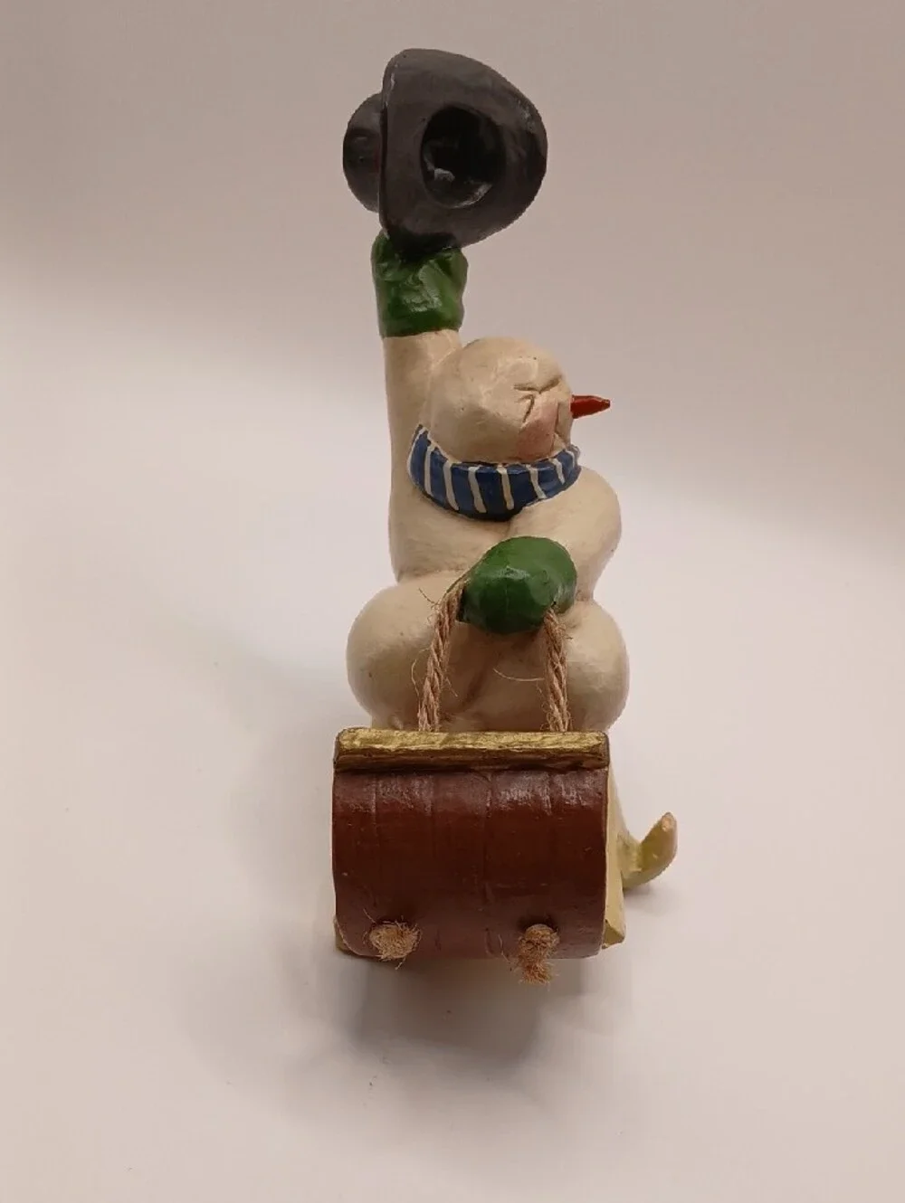 Vintage 2001 Snowman Cowboy Christmas Stocking Hanger